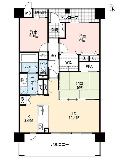 アルファステイツ東福原の間取り