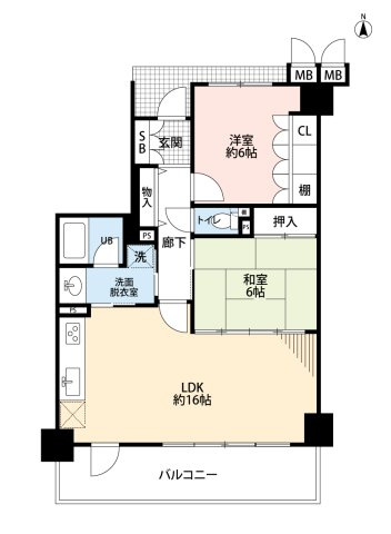 サーパス美保公園の間取り