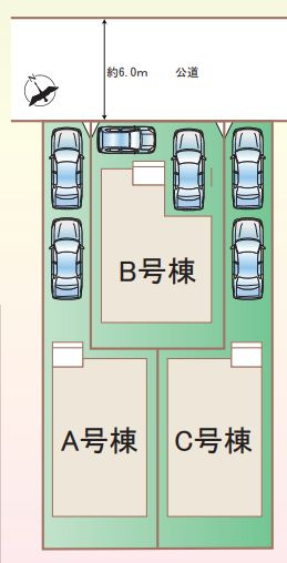中央区横山3丁目新築戸建て　A号棟の区画図|区画図「中央区横山3丁目新築戸建て　A号棟」