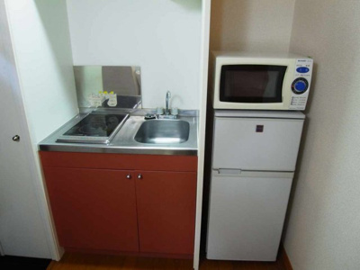 【キッチン】 | レオパレスブルーヴェイル | 冷蔵庫、電子レンジ