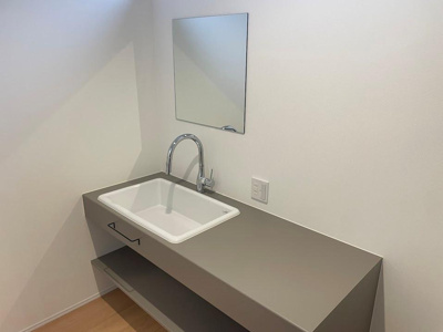 【独立洗面台】 | 東根市中央東建売住宅【A棟】 | 洗面台は、スタイリッシュでかっこいいです。
