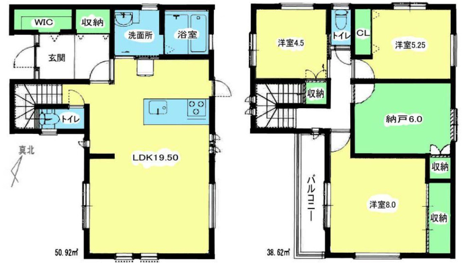 JR塩屋駅徒歩6分・オール電化住宅　塩屋町4丁目　全2棟　1号棟の間取り