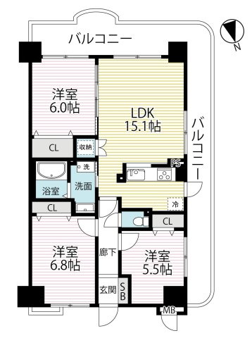 ３沿線利用可能◆２０２４年８月リノベーション済み２ＬＤＫ◆アルス四条室町Ｄ-ｓｔｙｌｅの間取り|間取り