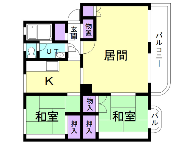 港北ハイツ２の間取り