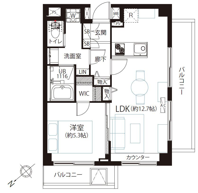 春日ビューハイツの間取り|間取り図