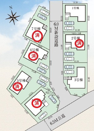 グラファーレ四街道市内黒田３期【現地販売物件】の区画図