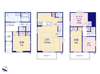 【間取り】 | 名古屋市名東区社が丘３丁目1303【仲介手数料無料】新築一戸建て
