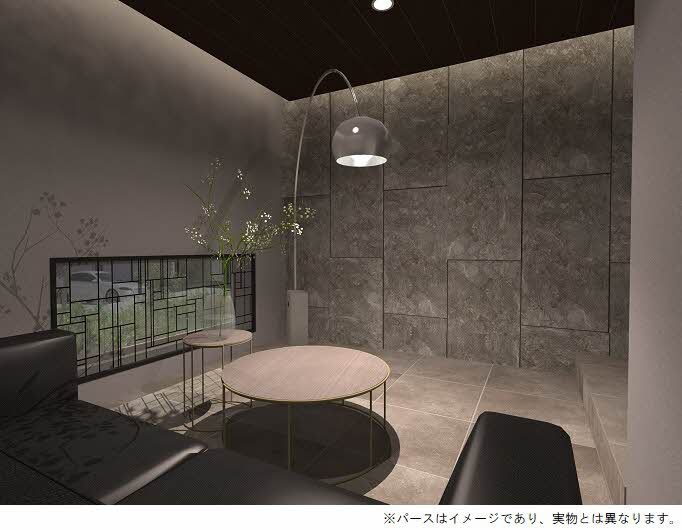 熊本市中央区新屋敷３丁目の賃貸マンションのエントランス