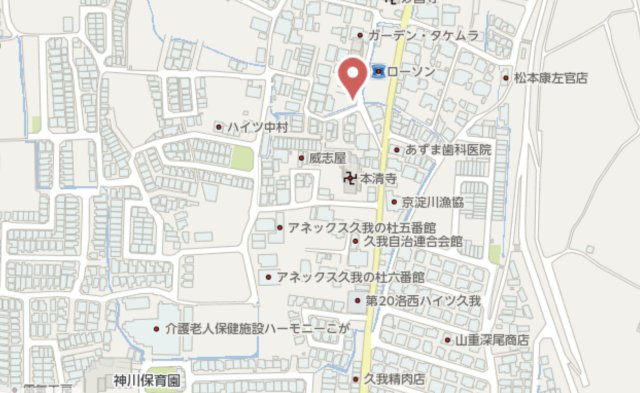 京都市伏見区久我御旅町　建築条件付き土地の地図