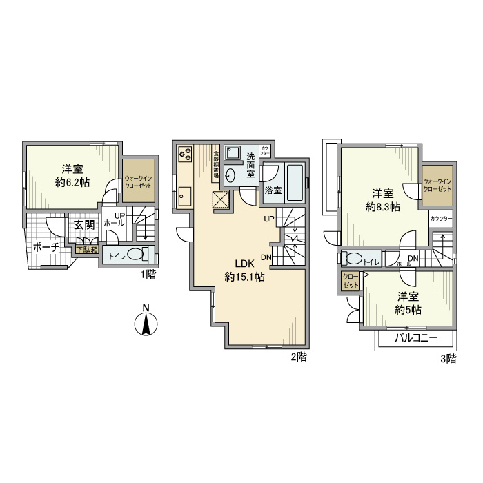 七島町戸建の間取り