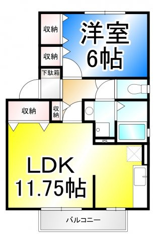 セジュール上高田の間取り