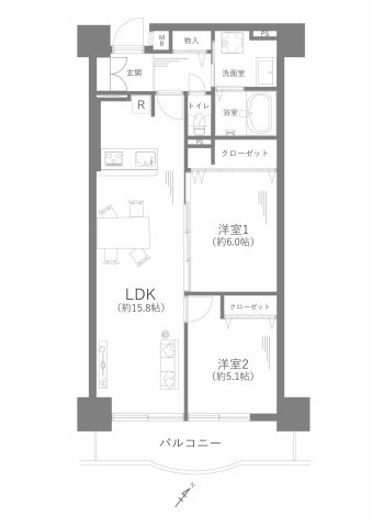 【仲介手数料無料／中村区】宝・稲葉地ハイツ　307号室