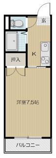 【間取り】 | ピース・クラージュB