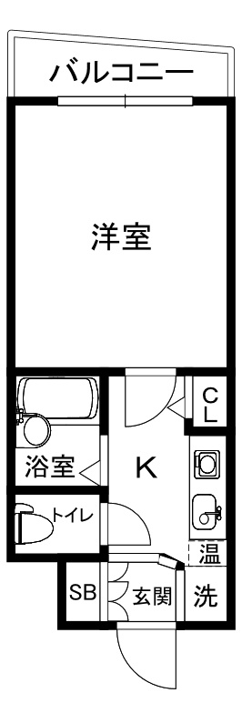 大阪市中央区谷町１丁目の賃貸マンションの間取り