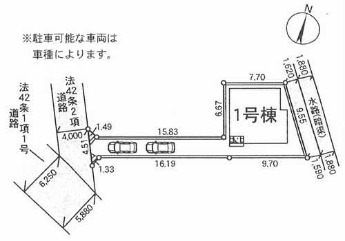 寒川町一之宮第53　新築戸建全1棟　1号棟の区画図