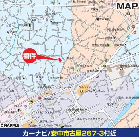 安中市古屋　３号棟(全３棟)　いろどりアイタウン　新築建売分譲の地図