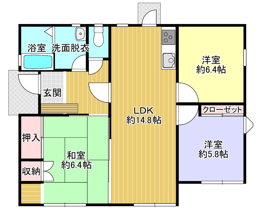 郡山市富久山町福原字水尾沢の間取り