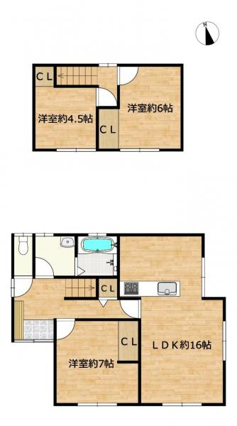 八戸市下長３丁目の区画図|リフォーム予定区画図です。