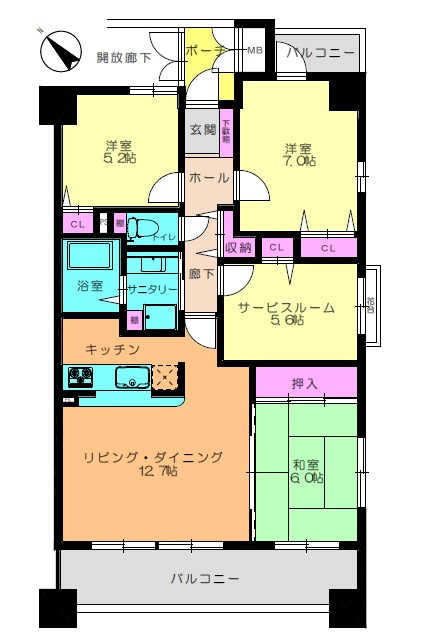 コスモグランディ通町の間取り