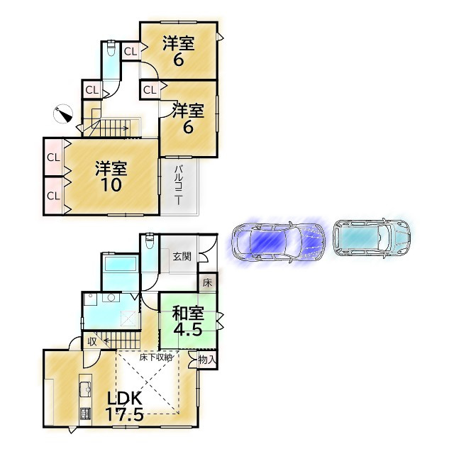 上賀茂中山町 未入居戸建(10号地)の間取り