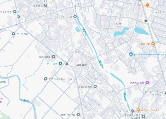岸和田市極楽寺町　新築一戸建ての地図