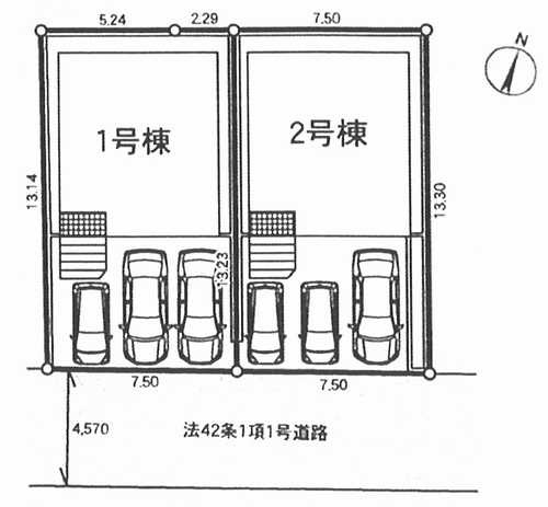 寒川町岡田第32　新築戸建全2棟　2号棟の区画図