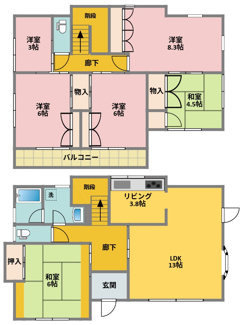 【間取り】 | 剣崎町　戸建て