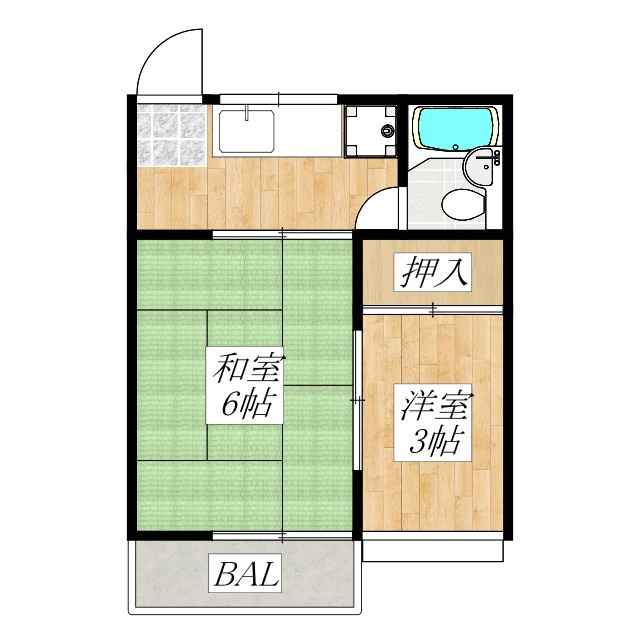 ハイツマコトAの間取り|間取りです☆