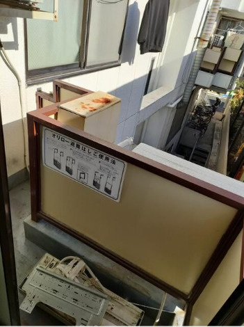レザン池尻　ペット相談　オートロック　防犯カメラ　のバルコニー