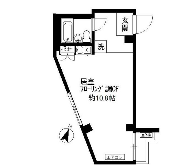 レザン池尻　ペット相談　オートロック　防犯カメラ　の間取り