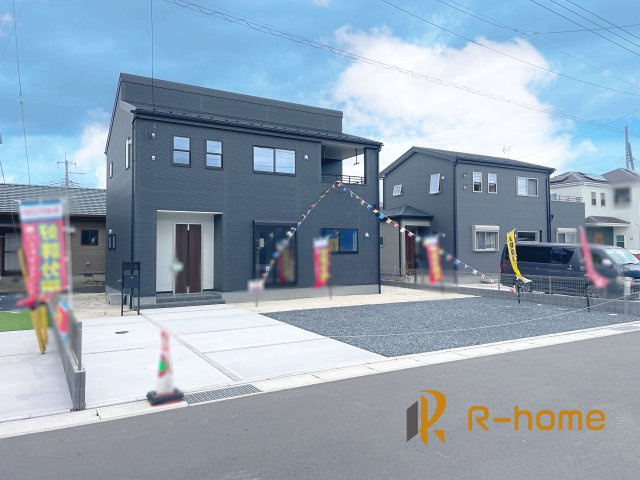 常陸大宮市石沢第2　新築戸建て　2号棟の外観|ご予約を頂ければ、『平日』はもちろん『早朝』や『夜間』もご見学可能です♪お気軽にお申し付けください♪