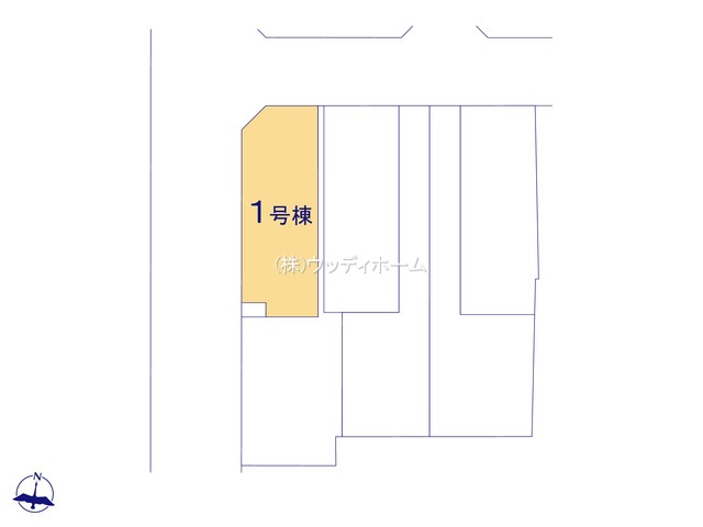 春日部市大沼第3　新築一戸建て　1号棟の区画図