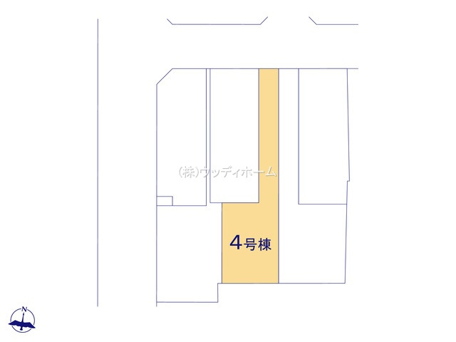 春日部市大沼第3　新築一戸建て　4号棟の区画図