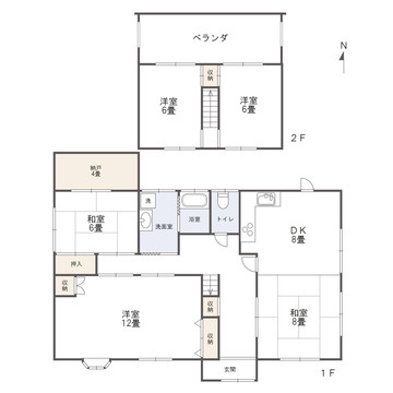 春日台戸建住宅の間取り