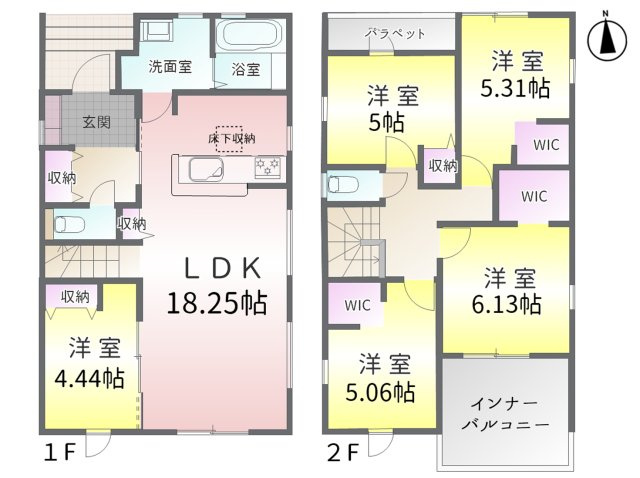 春日井市中央台6丁目（全2棟）の間取り