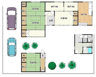 ●津市河芸町中別保 中古戸建の間取り