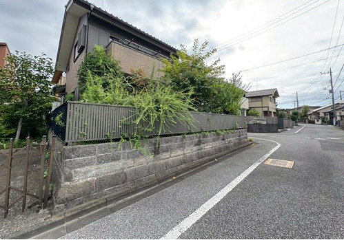 野田市清水　売地　51坪の前面道路含む現地写真