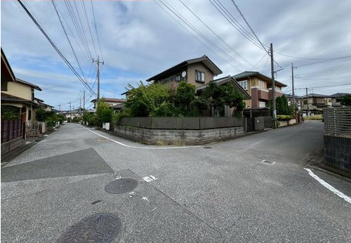 野田市清水　売地　51坪の前面道路含む現地写真