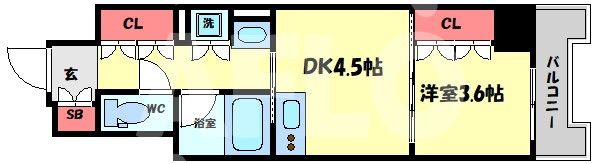 エル・セレーノ大阪天神橋の間取り|エル・セレーノ大阪天神橋　開放感のある間取り