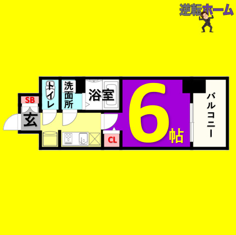 アステリ鶴舞トゥリア　名古屋市賃貸　仲介手数料無料の間取り