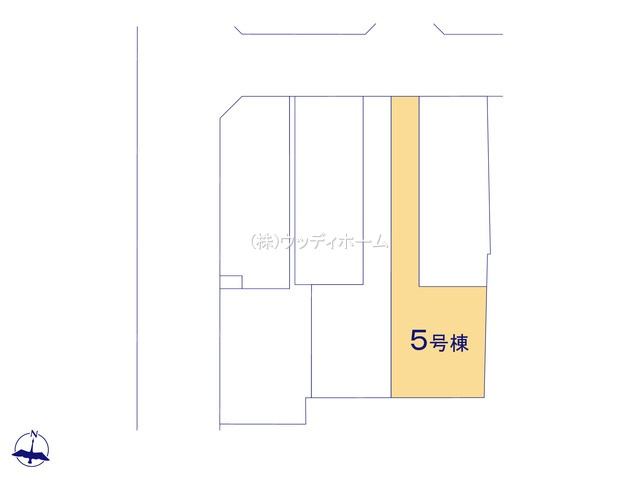 春日部市大沼第3　新築一戸建て　5号棟の区画図