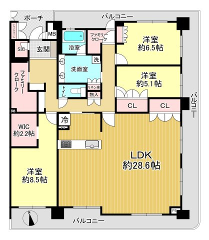 リバーガーデン三国ヶ丘けやき通りの間取り