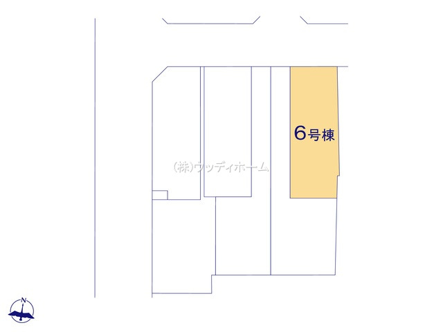 春日部市大沼第3　新築一戸建て　6号棟の区画図