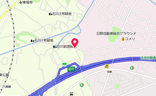 祝：成約済み　八王子市　石川町　新築戸建ての地図|～仲介手数料無料☆八王子ひなた不動産～　八王子市石川町　新築戸建て