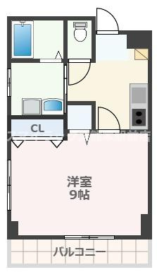 熊本市中央区出水２丁目の賃貸マンションの間取り