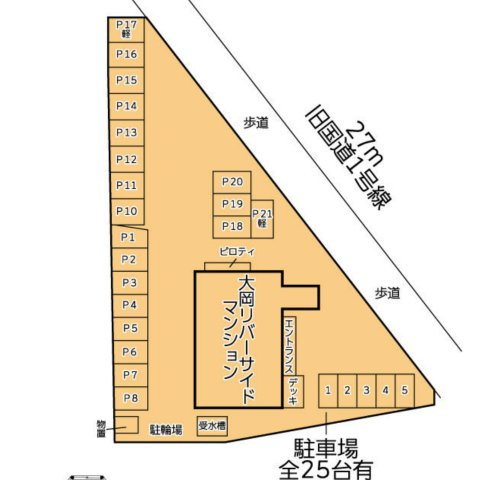 【静岡県】沼津市　1棟売りマンションの区画図