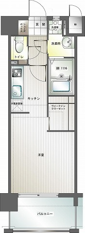 新品家具付きマンション住吉17(KaGood福岡)の間取り|※間取りと異なる場合は現状を優先します。