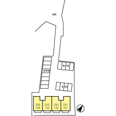 レジデンス原口Ⅱの区画図