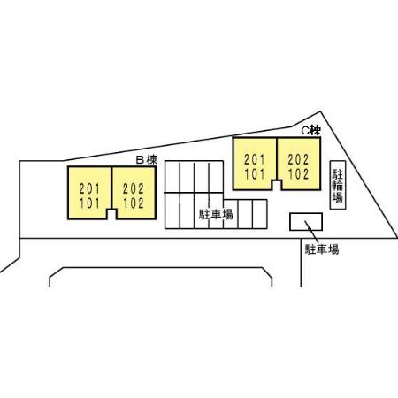 ロイヤルガーデン白岩C棟の区画図