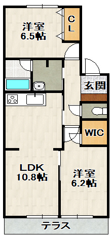 くるみハイツの間取り